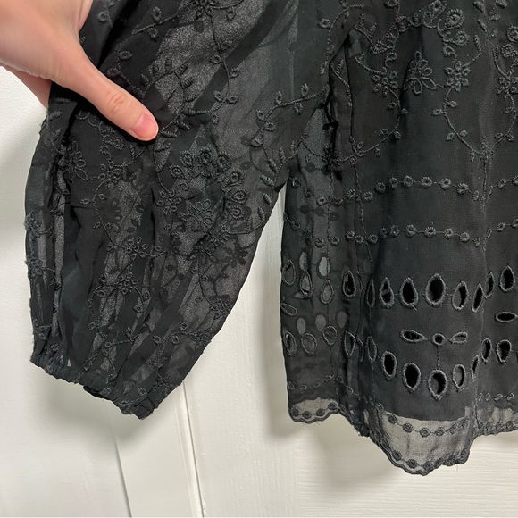 J.Crew Black Long Sleeve Blouse Size S - Picture 8 of 8